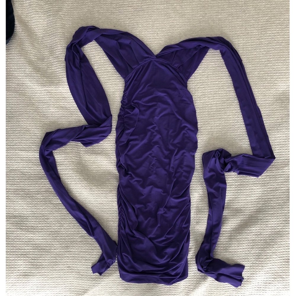 Purple rouched multi way dress
